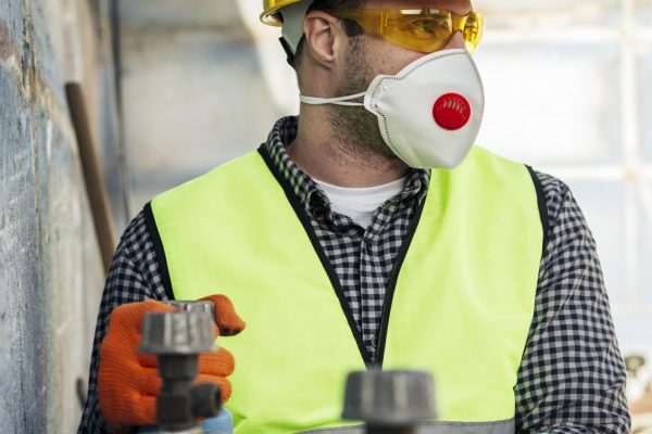 front-view-worker-with-protective-mask-hard-hat